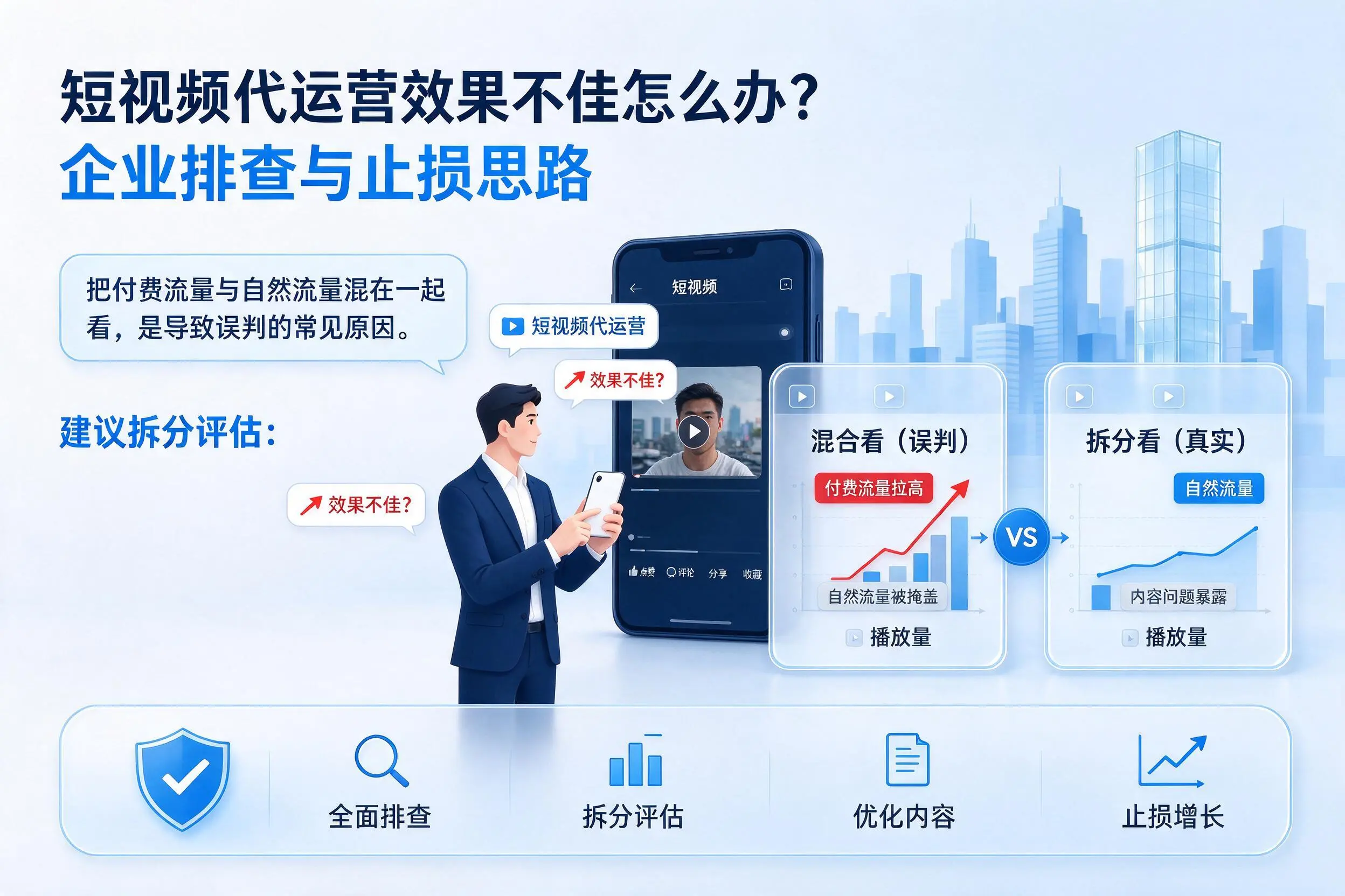 短视频代运营效果不佳怎么办？三门峡企业排查与止损思路