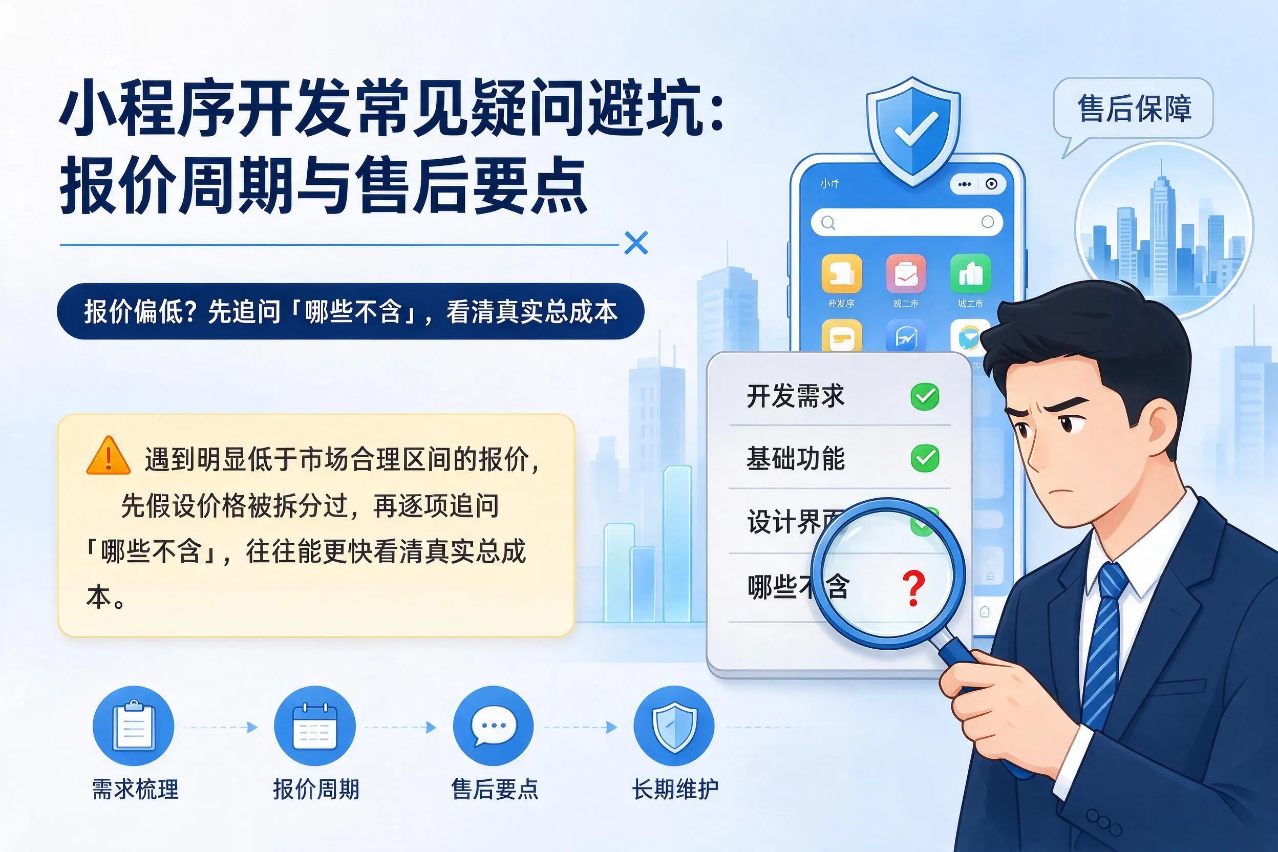 三门峡小程序开发常见疑问避坑:报价周期与售后要点