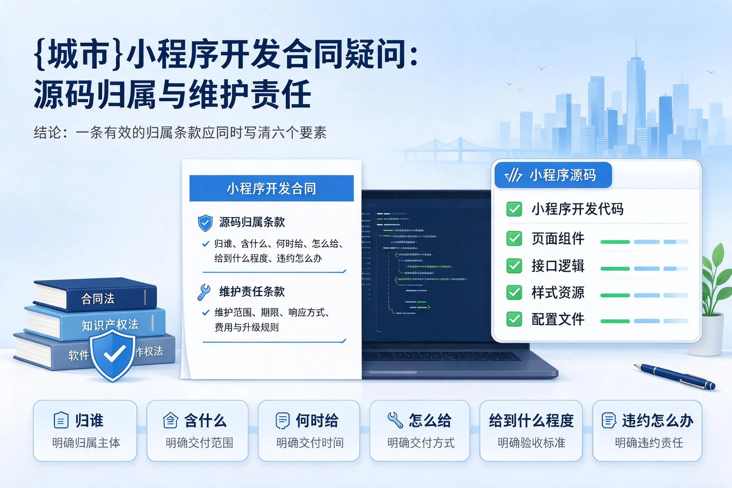 三门峡小程序开发合同疑问:源码归属与维护责任